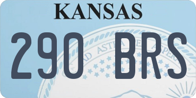 KS license plate 290BRS