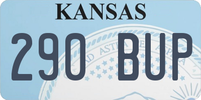 KS license plate 290BUP