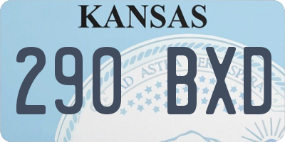 KS license plate 290BXD