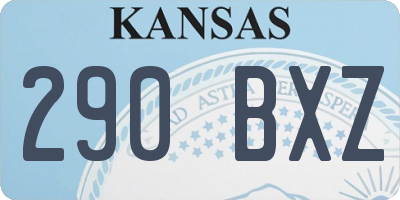KS license plate 290BXZ