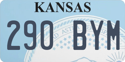 KS license plate 290BYM