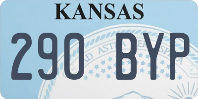 KS license plate 290BYP