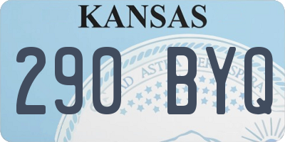 KS license plate 290BYQ