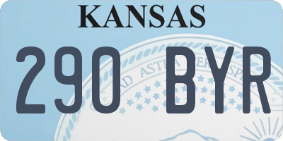 KS license plate 290BYR