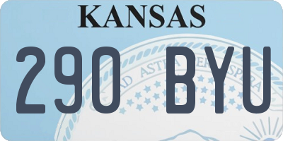 KS license plate 290BYU