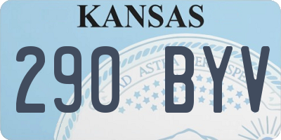 KS license plate 290BYV