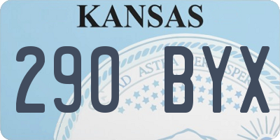 KS license plate 290BYX