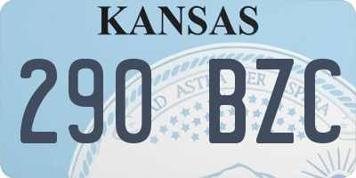 KS license plate 290BZC