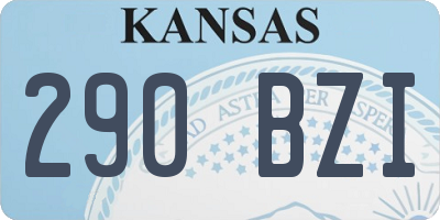 KS license plate 290BZI