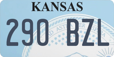 KS license plate 290BZL