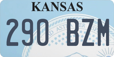 KS license plate 290BZM