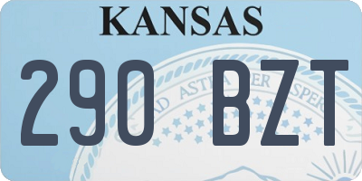 KS license plate 290BZT