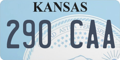 KS license plate 290CAA