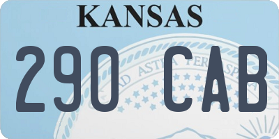 KS license plate 290CAB