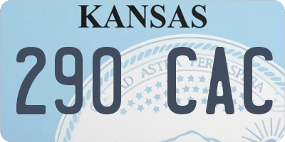 KS license plate 290CAC