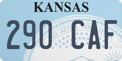 KS license plate 290CAF