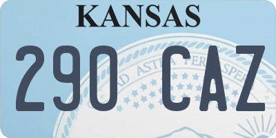 KS license plate 290CAZ