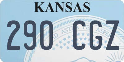 KS license plate 290CGZ