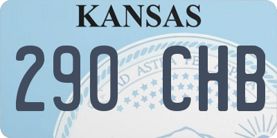 KS license plate 290CHB