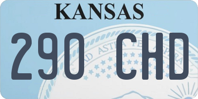 KS license plate 290CHD