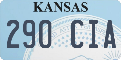KS license plate 290CIA