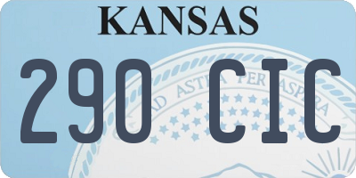 KS license plate 290CIC
