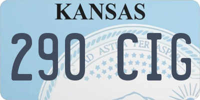 KS license plate 290CIG