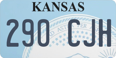 KS license plate 290CJH