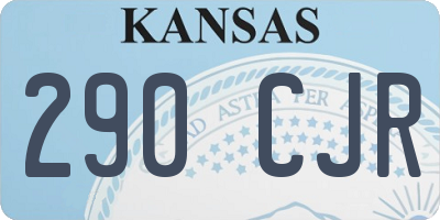 KS license plate 290CJR