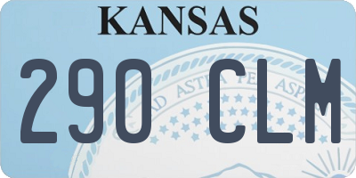 KS license plate 290CLM