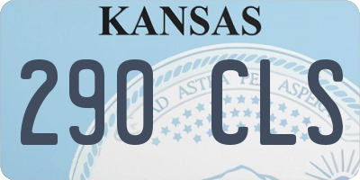 KS license plate 290CLS