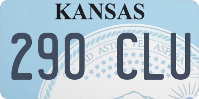KS license plate 290CLU