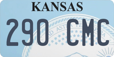 KS license plate 290CMC