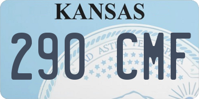 KS license plate 290CMF