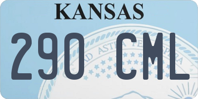 KS license plate 290CML