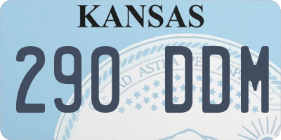 KS license plate 290DDM