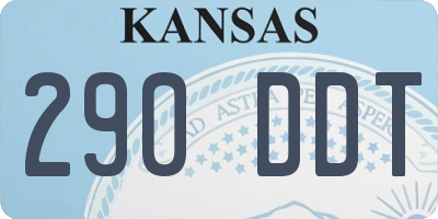 KS license plate 290DDT