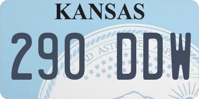 KS license plate 290DDW