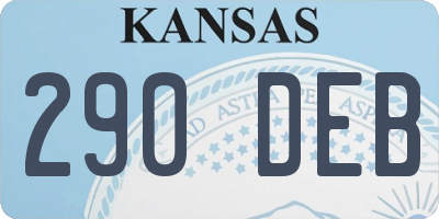 KS license plate 290DEB
