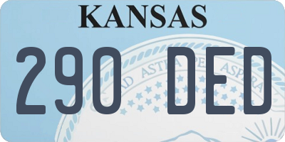 KS license plate 290DED