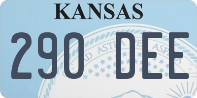 KS license plate 290DEE