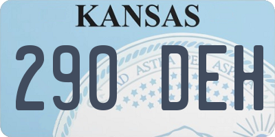 KS license plate 290DEH