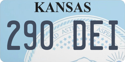 KS license plate 290DEI