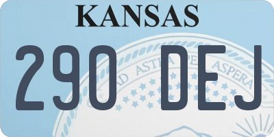 KS license plate 290DEJ