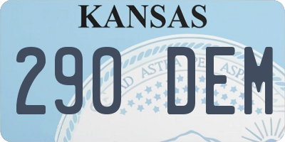KS license plate 290DEM