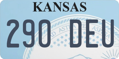 KS license plate 290DEU