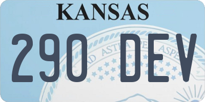 KS license plate 290DEV