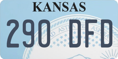 KS license plate 290DFD