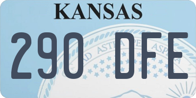 KS license plate 290DFE