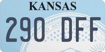 KS license plate 290DFF